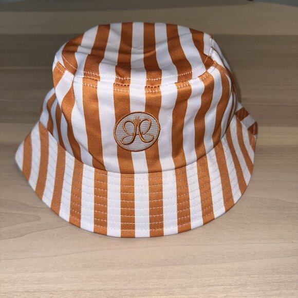 NWOT Anastasia Beverly Hills Bucket Hat Stripes White Orange One Size main image 5